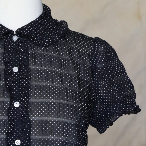 Ann Taylor Loft black with petite polka dots 4P - Picture 3 of 7